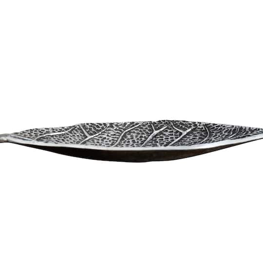16" Antique Leaf Decorative Accent Tray